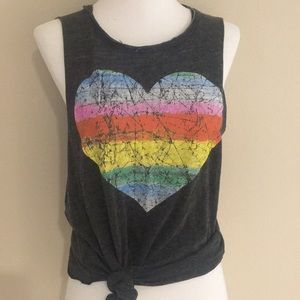 Chaser Rainbow Heart Tank. Size: M